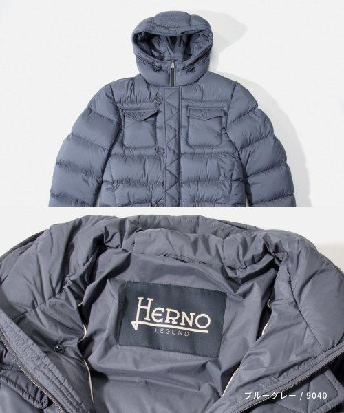 HERNO ダウンジャケット PI004ULE 19288  ヘルノ メンズ アウター LEGEND L ESKIMO ミドル丈 レジェンド ダウンコート 軽量