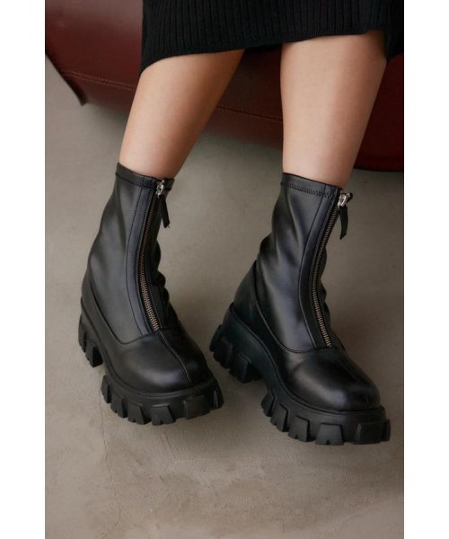 FRONT ZIP SHORT BOOTS