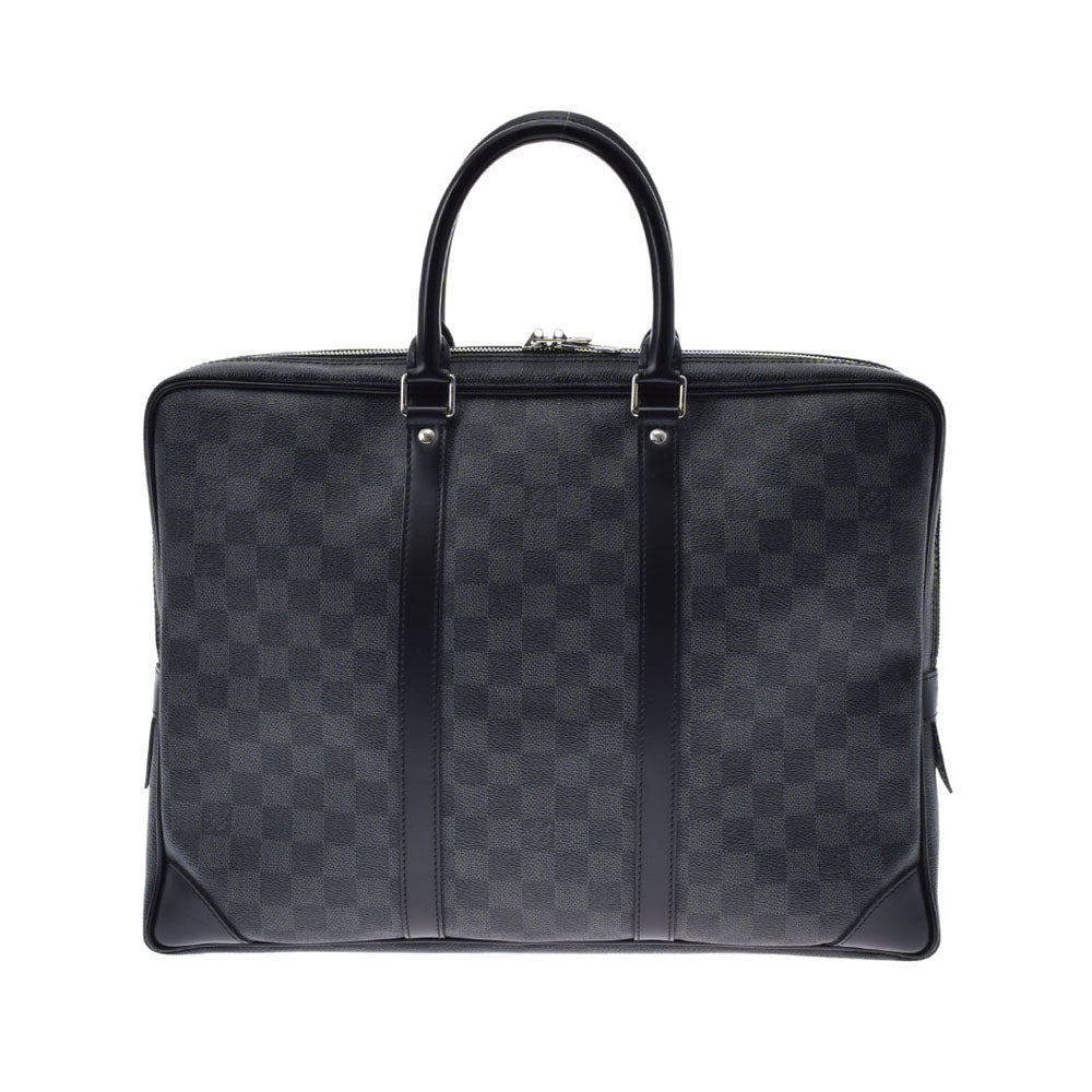 LOUIS VUITTON ルイヴィトン ポルトドキュマン ヴォワヤージュ  黒 N41125 メンズ  ダミエグラフィットキャンバス ビジネスバッグ ABランク 中古 