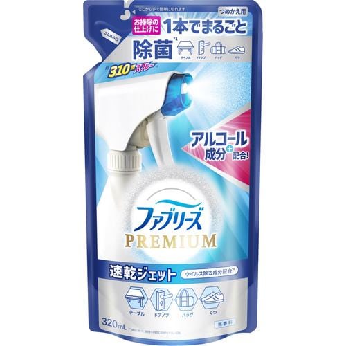 P&Gジャパン ファブリーズ速乾ジェット 無香料 アルコール成分入り つめかえ ３２０ＭＬ