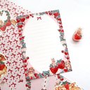 Cherish365【Bunnies Fragaria - pink】B6サイズ 便箋 letter paper / note paper CHO16A