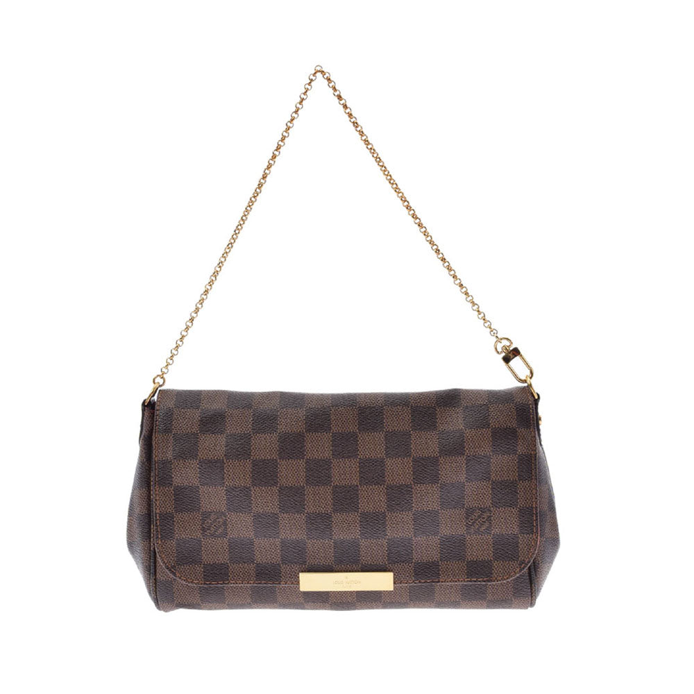 LOUIS VUITTON ルイヴィトン ダミエ フェイボリットMM 2WAYバッグ ブラウン N41129 レディース ダミエキャンバス ショルダーバッグ ABランク 中古 