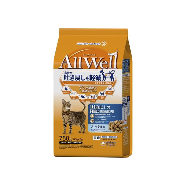 ユニ・チャーム AllWell 10歳以上の腎臓の健康 フィッシュ味 750g FC095RK