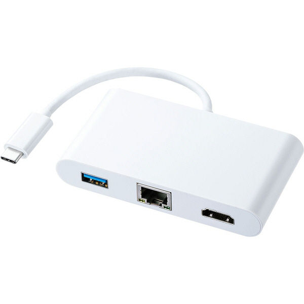 サンワサプライ USB Type C-HDMIマルチ変換アダプタ with LAN AD-ALCMHL 1個（直送品）