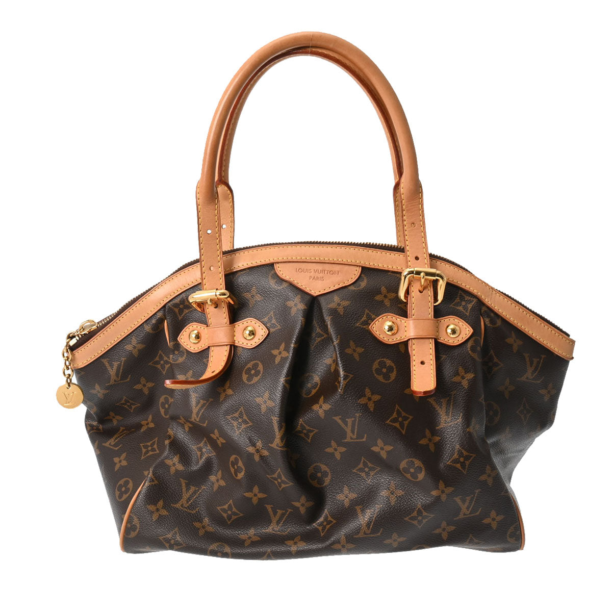 LOUIS VUITTON ルイヴィトン モノグラム ティヴォリ GM ブラウン M40144 レディース モノグラムキャンバス ハンドバッグ Bランク 中古 