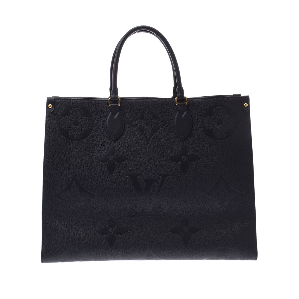 LOUIS VUITTON ルイヴィトン モノグラム アンプラント オンザゴーGM ノワール（黒） M44925 ユニセックス レザー 2WAYバッグ Aランク 中古 