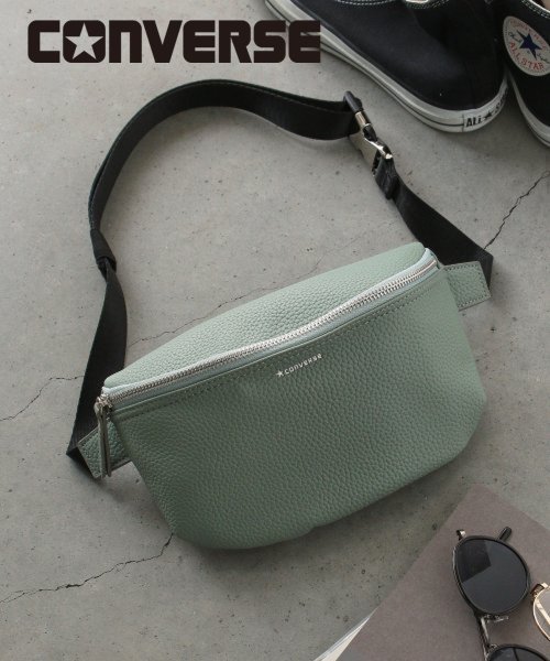 CONVERSE PU Body Bag フェイクレザーボディバッグ