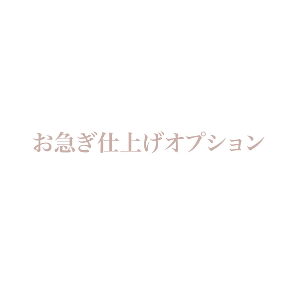 お急ぎ仕上げオプション