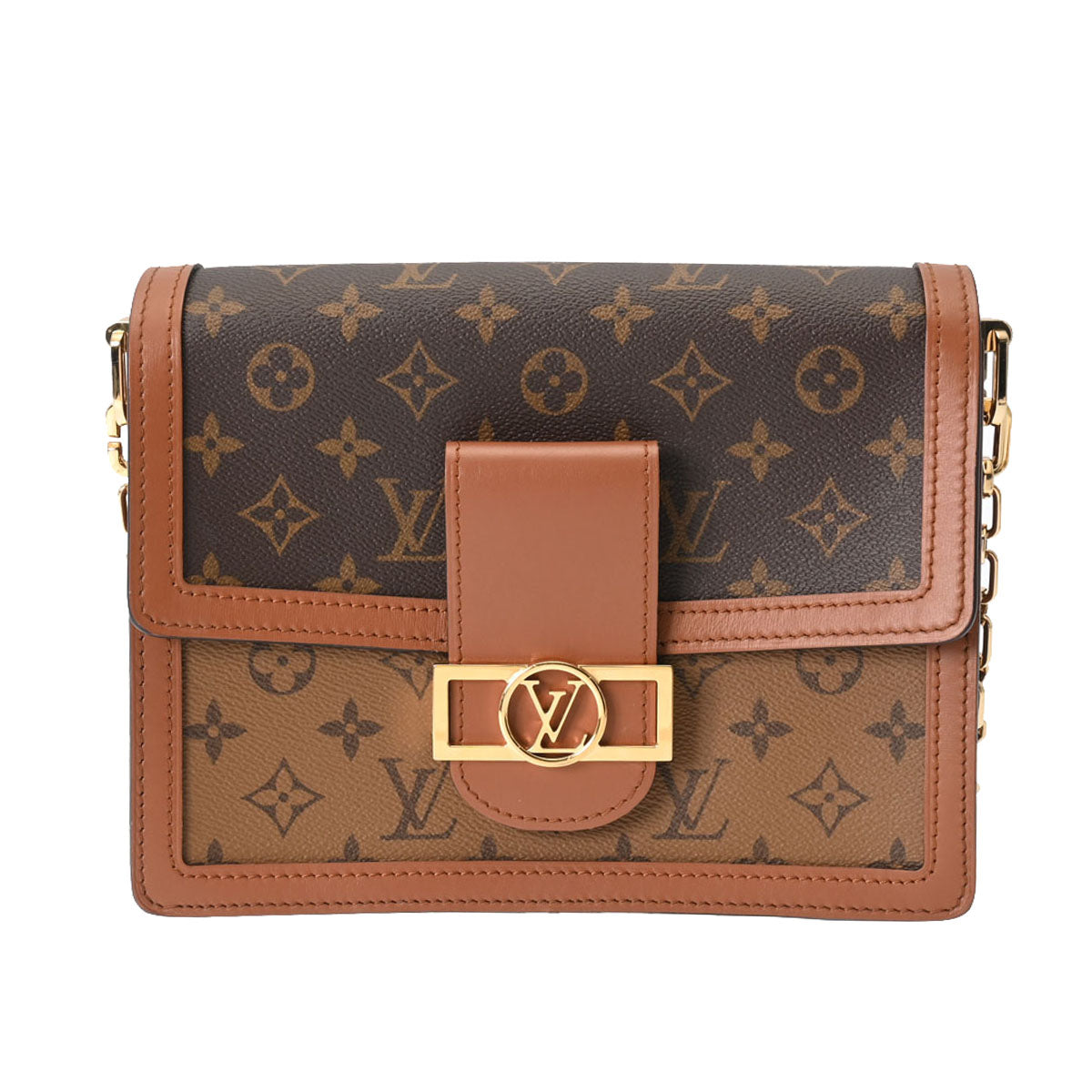 LOUIS VUITTON ルイヴィトン モノグラムリバース ドーフィーヌ MM 2WAY ブラウン M45958 レディース モノグラムキャンバス ショルダーバッグ Aランク 中古 