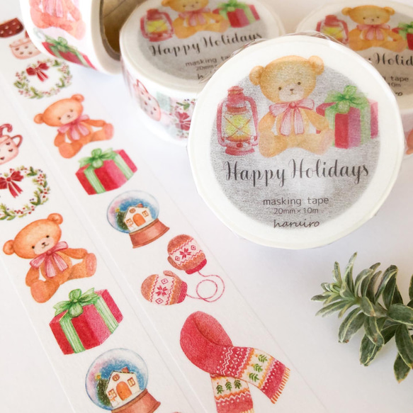 Happy Holidays マスキングテープ（Washi tape）