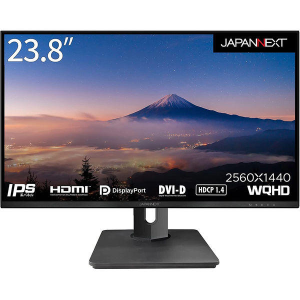 ジャパンネクスト 23.8インチ ワイド ディスプレイ JN-IPS2380FLWQHD-HSP 1個（直送品）