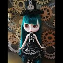 BLYTHE カスタム 衣装　ゴシックパンク スカル ドクロ　No.13