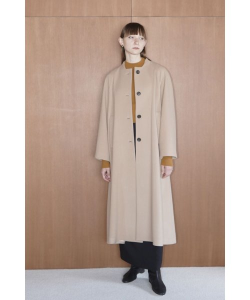 NO COLLAR FLARE COAT