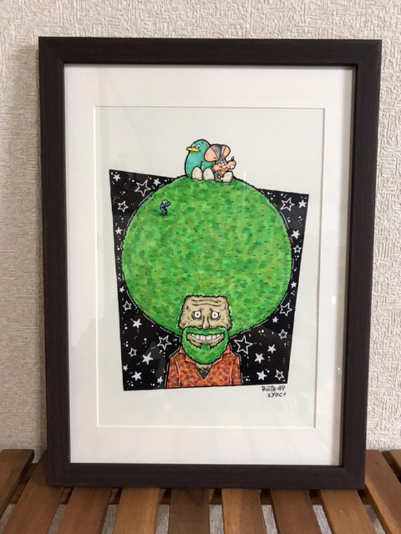 【Green Uncle】　原画　絵　アート　イラスト　マーカー