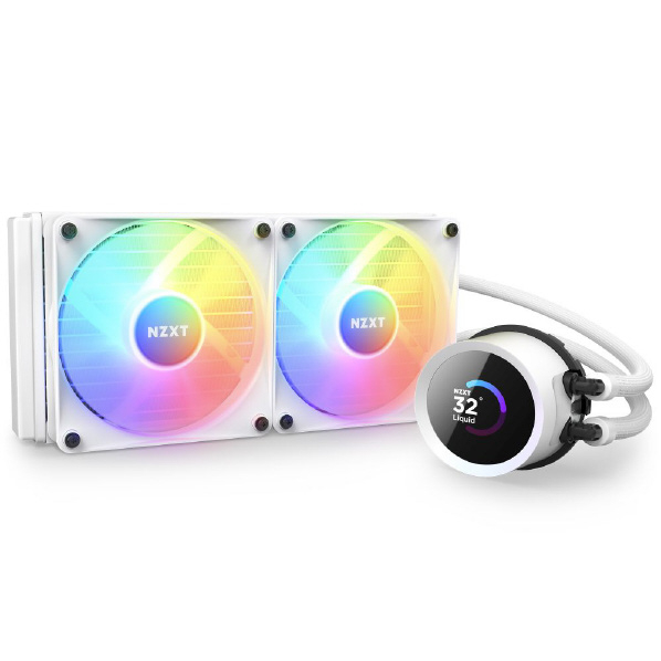 NZXT 水冷CPUクーラー 240mm KRAKEN RGB ホワイト RL-KR240-W1