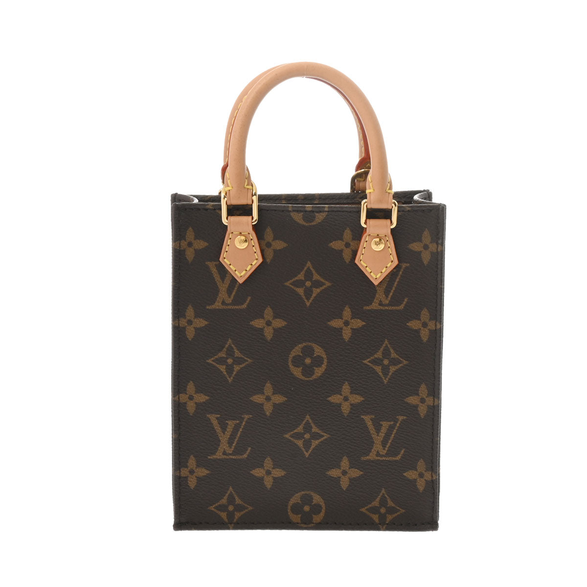 LOUIS VUITTON ルイヴィトン モノグラム プティット サックプラ 2WAY ブラウン M81295 レディース モノグラムキャンバス ハンドバッグ Aランク 中古 