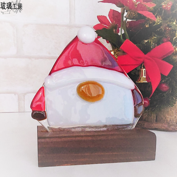 サンタクロース　クリスマス　ドワーフ　しろひげ　透明