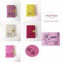 ねこ 刺繍*ほぼ日手帳(オリジナル)カバー 留め具で開き防止 ペンホルダー付き 文庫本(A6サイズ) 布 ハンプ ふんわりカバー  2024年手書きの手帳 日記に ヴィンテージ*5種