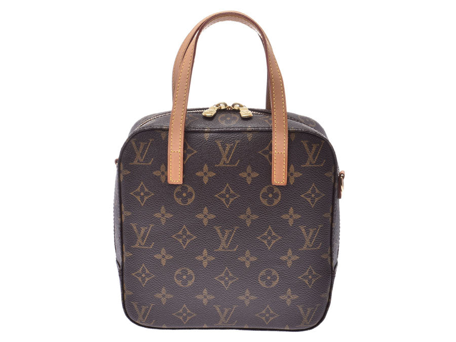 ルイヴィトン モノグラム スポンティーニ ブラウン M47500 レディース 本革 2WAYバッグ Aランク LOUIS VUITTON ストラップ付 中古 