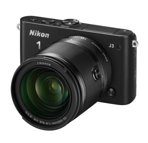 Nikon ミラーレス一眼 Nikon 1 J3 小型10倍ズームキット1 NIKKOR VR 10-100mm f/4-5.6付属 ブラック【中古品】