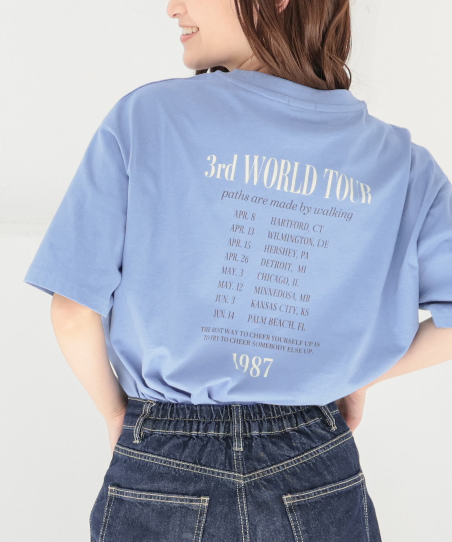 ハニーズ/ツアー風ロゴゆるＴ トップス Tシャツ カットソー ロゴT オーバーサイズ 綿