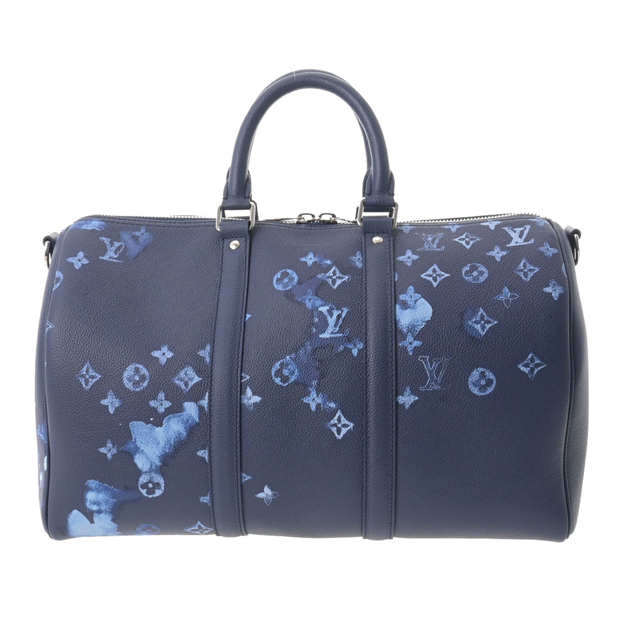 LOUIS VUITTON ルイヴィトン ウォーターカラー キーポルバンドリエール40 ネイビー M57845 メンズ モノグラムウォーターカラーキャンバス ボストンバッグ 新同 中古 