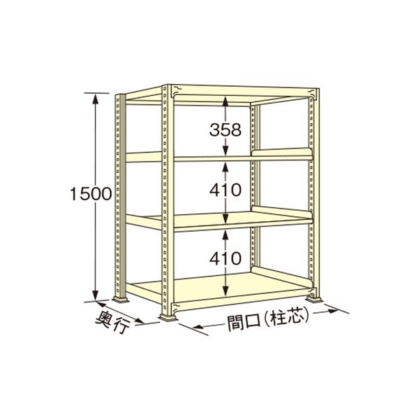 扶桑金属工業 中量ラック WG1509M04T（直送品）