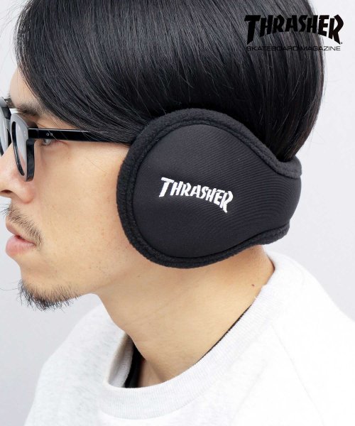 【A.M.S.別注】THRASHER スラッシャー スウェット イヤーマフラー イヤマフ 耳当て 防寒 秋 冬 通勤 通学 アウトドア スポーツ 旅行