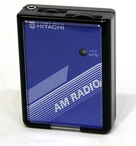 HITACHI 日立 CP-4T-BC ブラック カプセル4T AM専用イヤホンラジオ【中古品】