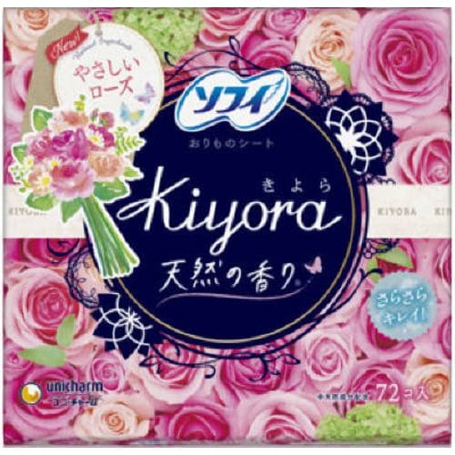 ユニチャーム ソフィ Kiyora(きよら) フレグランス ローズの香り 72枚 【日用消耗品】