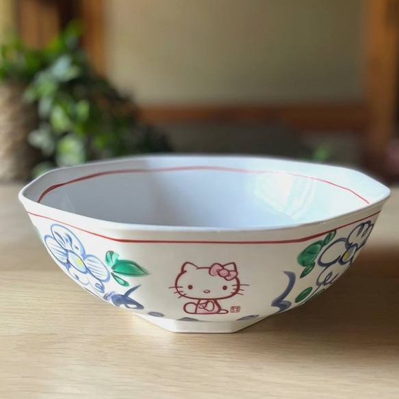 サンリオ ハローキティ×麦山窯 八角ぼうる21cm - Hello Kitty 藍（あお）