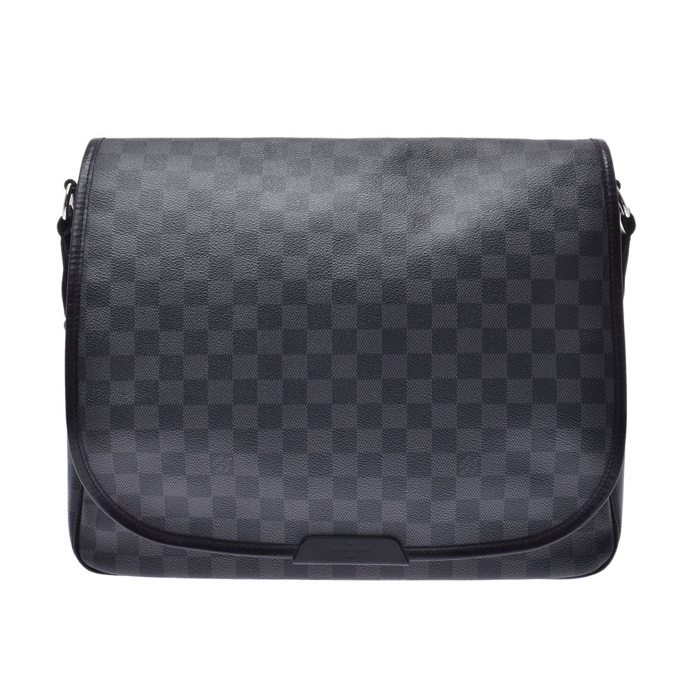 LOUIS VUITTON ルイヴィトングラフィット レンツォ  黒/グレー系 ユニセックス PVC ショルダーバッグ N51213  中古