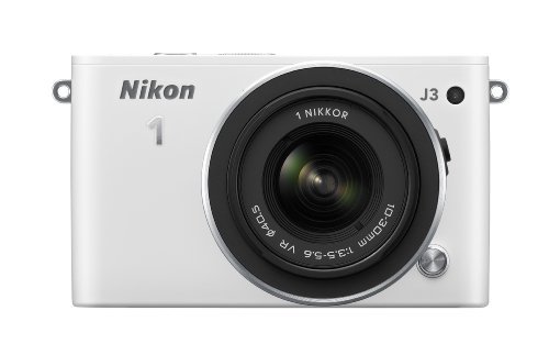 Nikon ミラーレス一眼 Nikon 1 J3 標準ズームレンズキット1 NIKKOR VR 10-30mm f/3.5-5.6付属 ホワイト N1J3HLKWH【中古品】