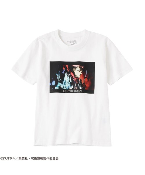 【オンラインストア限定】 キッズ 呪術廻戦 場面写 虎杖悠仁 プリントTシャツ 22853257