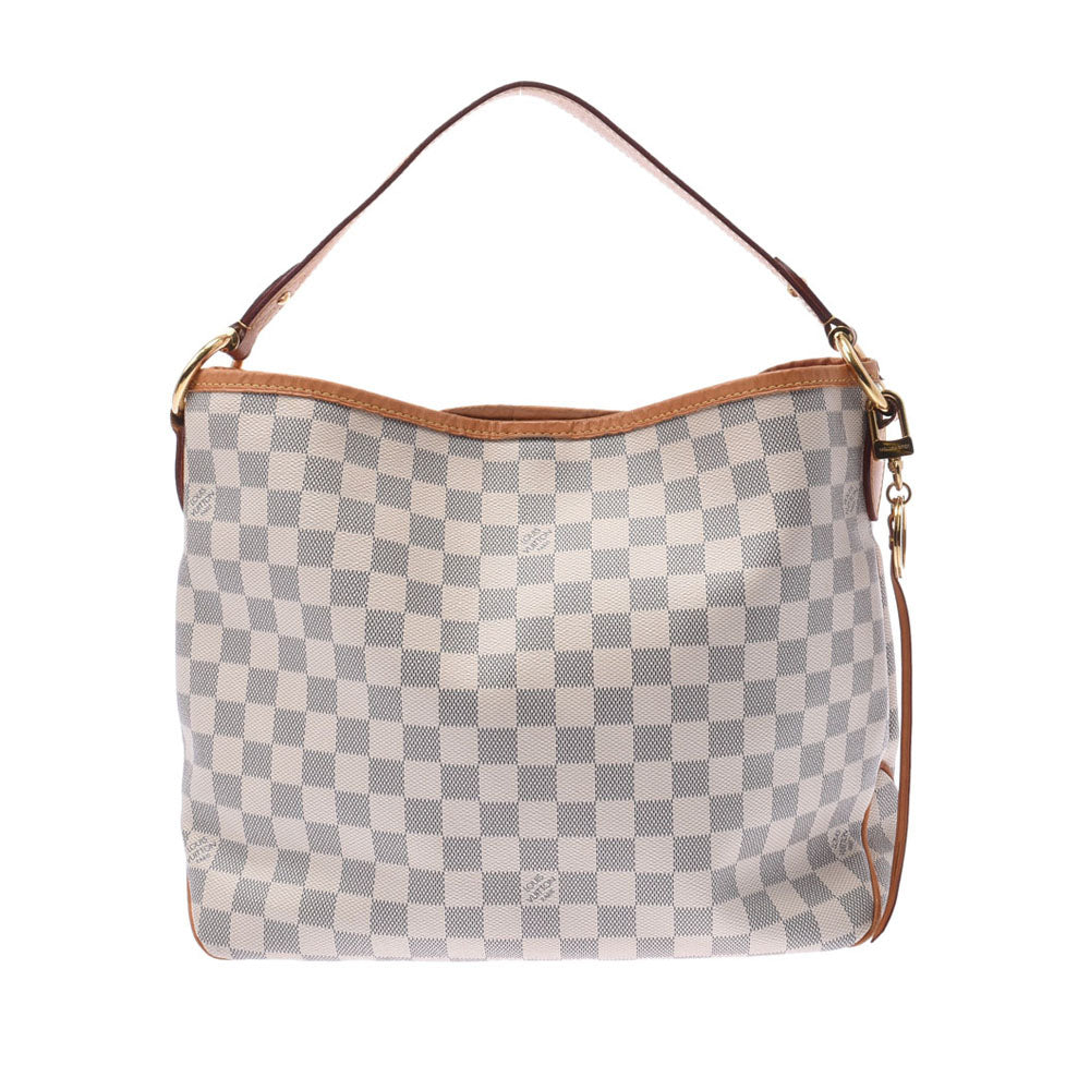 LOUIS VUITTON ルイヴィトン ダミエ アズール ディライトフルPM 白 N41606 レディース ダミエアズールキャンバス ワンショルダーバッグ Bランク 中古 