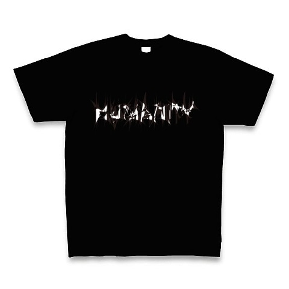 HUMANITY参◆アート◆文字◆ロゴ◆ヘビーウェイト◆半袖◆Tシャツ◆ブラック◆各サイズ選択可