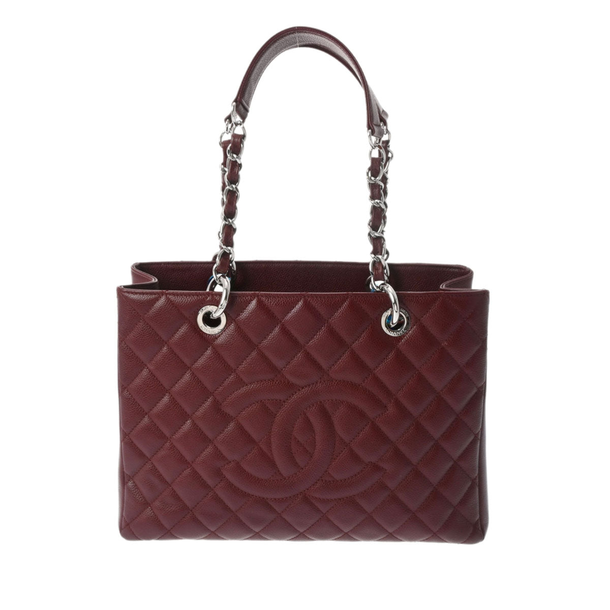 CHANEL シャネル GST グランドショッピングトート ボルドー シルバー金具 A50995 レディース キャビアスキン トートバッグ Aランク 中古 