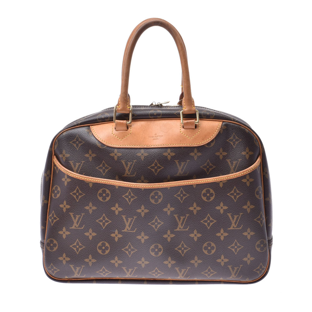 LOUIS VUITTON ルイヴィトン ドーヴィル ブラウン M47270 ユニセックス モノグラムキャンバス ハンドバッグ Bランク 中古 