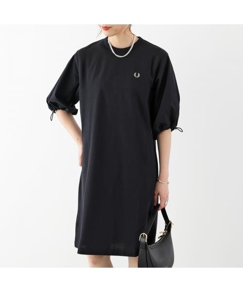 FRED PERRY ワンピース GATHERED SLEEVE PIQUE DRESS D7159