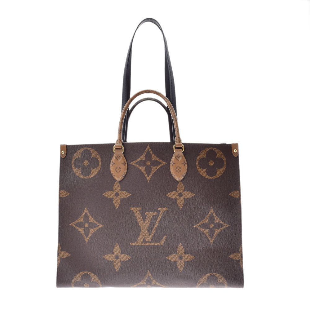 LOUIS VUITTON ルイヴィトン モノグラム ジャイアントオンザゴー GM ブラウン M44576 ユニセックス モノグラムキャンバス 2WAYバッグ ABランク 中古 