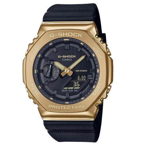 カシオ GM-2100G-1A9JF G-SHOCK METAL COVERED BLACK × GOLD 20気圧防水