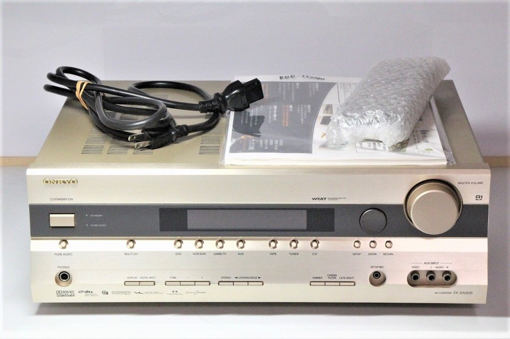 ONKYO AVセンター 7.1ch対応 ゴールド TX-SA505(N)【中古品】