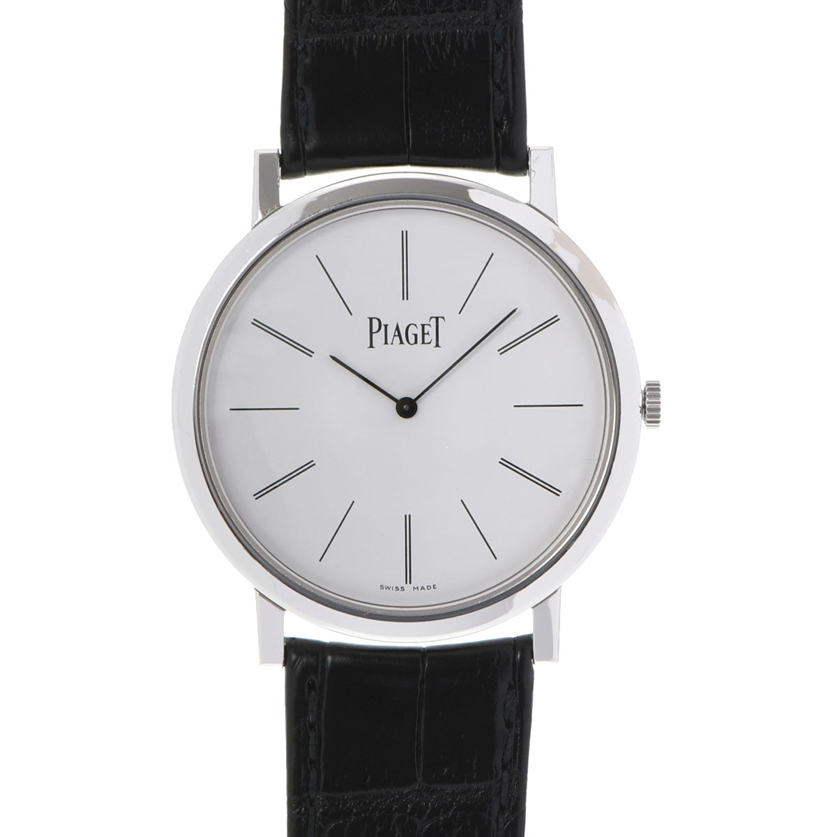 PIAGET ピアジェ アルティプラノ G0A29112 メンズ WG/革 腕時計 手巻き 白文字盤 Aランク 中古 