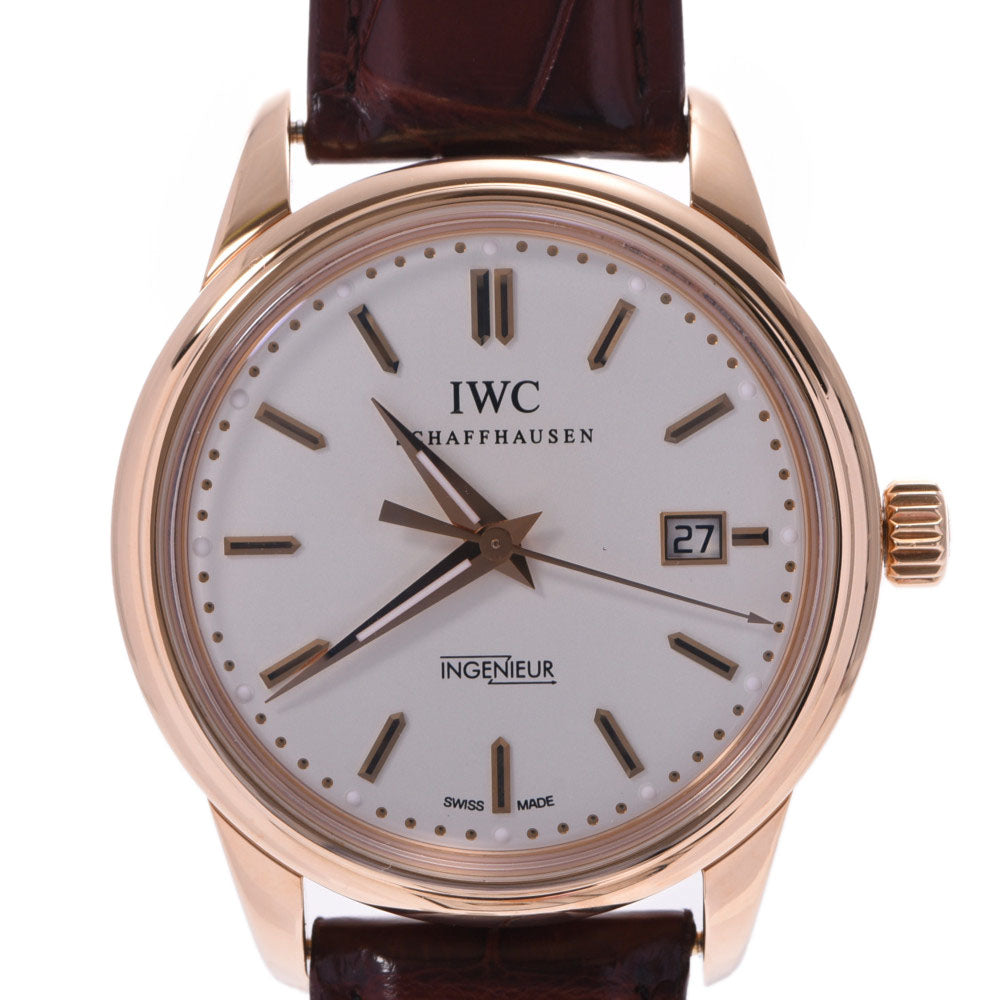 IWC SCHAFFHAUSEN アイダブリューシー シャフハウゼン ヴィンテージ インヂュニア IW323303 メンズ PG/革 腕時計 自動巻き 白文字盤 Aランク 中古 