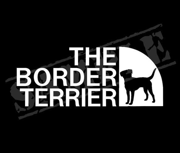 THE BORDER・TERRIER パロディステッカー（ボーダー・テリア）7cm×17cm