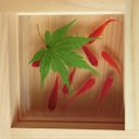 秋 紅葉 もみじ モミジ ひのきアート 3D金魚 「咲×紅葉×緑」 こだわりの日本製 もみじ プレゼントにおすすめ 健康長寿 ギフト 誕生日 結婚 退職 還暦 祝い 木 桧 春 夏 秋 冬