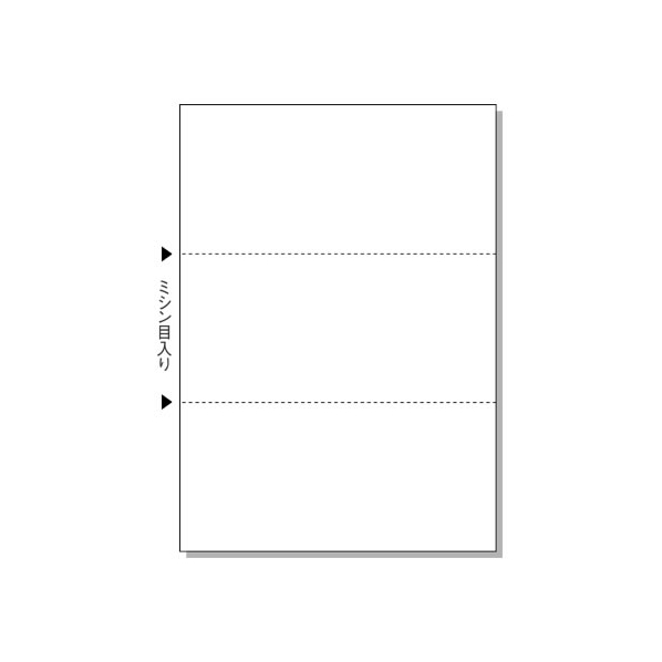 ヒサゴ マルチプリンタ帳票 A4 白紙 3面 2500枚 FC91582-BPE2004