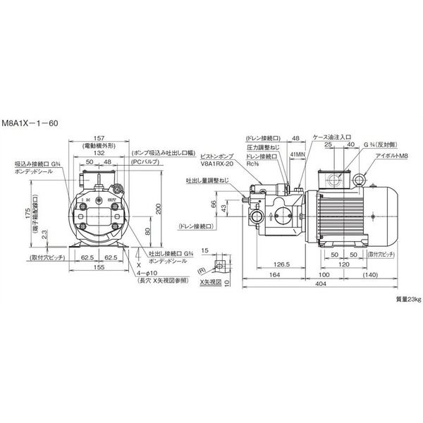 ダイキン工業 モータポンプ M8A1X-1-60 1PC（直送品）