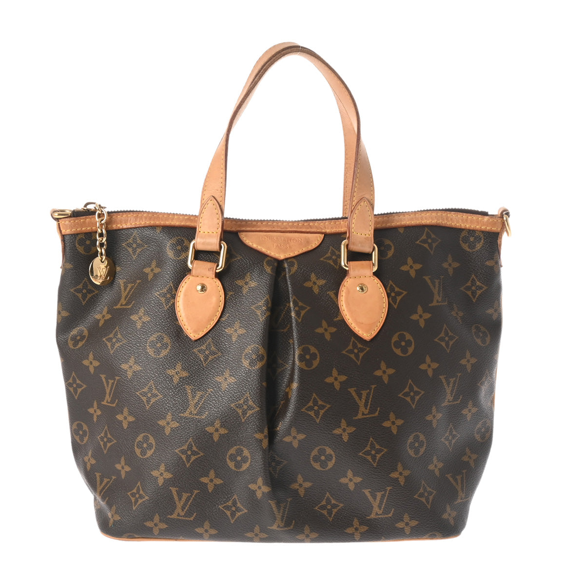 LOUIS VUITTON ルイヴィトン モノグラム パレルモ PM 2WAY ブラウン M40145 レディース モノグラムキャンバス ハンドバッグ Bランク 中古 