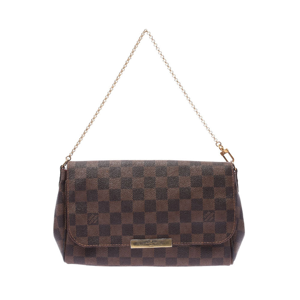 LOUIS VUITTON ルイヴィトン ダミエ フェイボリットMM 2WAYバッグ ブラウン N41129 レディース ダミエキャンバス ショルダーバッグ Bランク 中古 